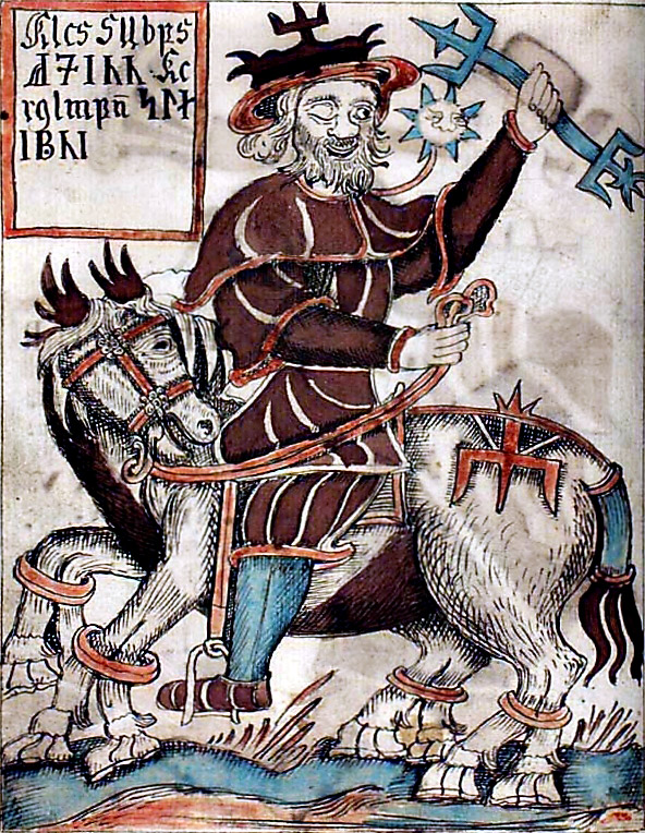 Odin in manuscript illustration